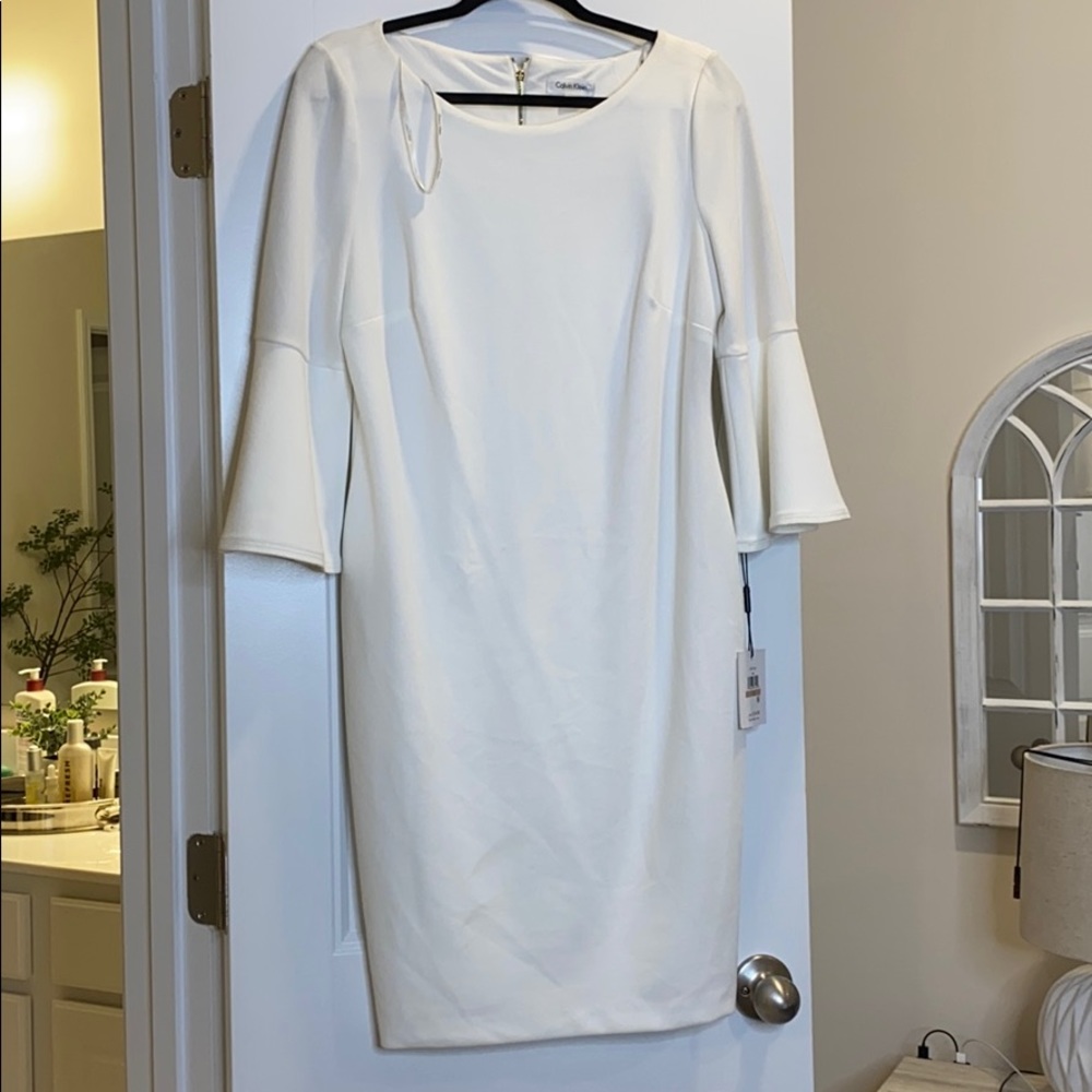 White Calvin Klein dress